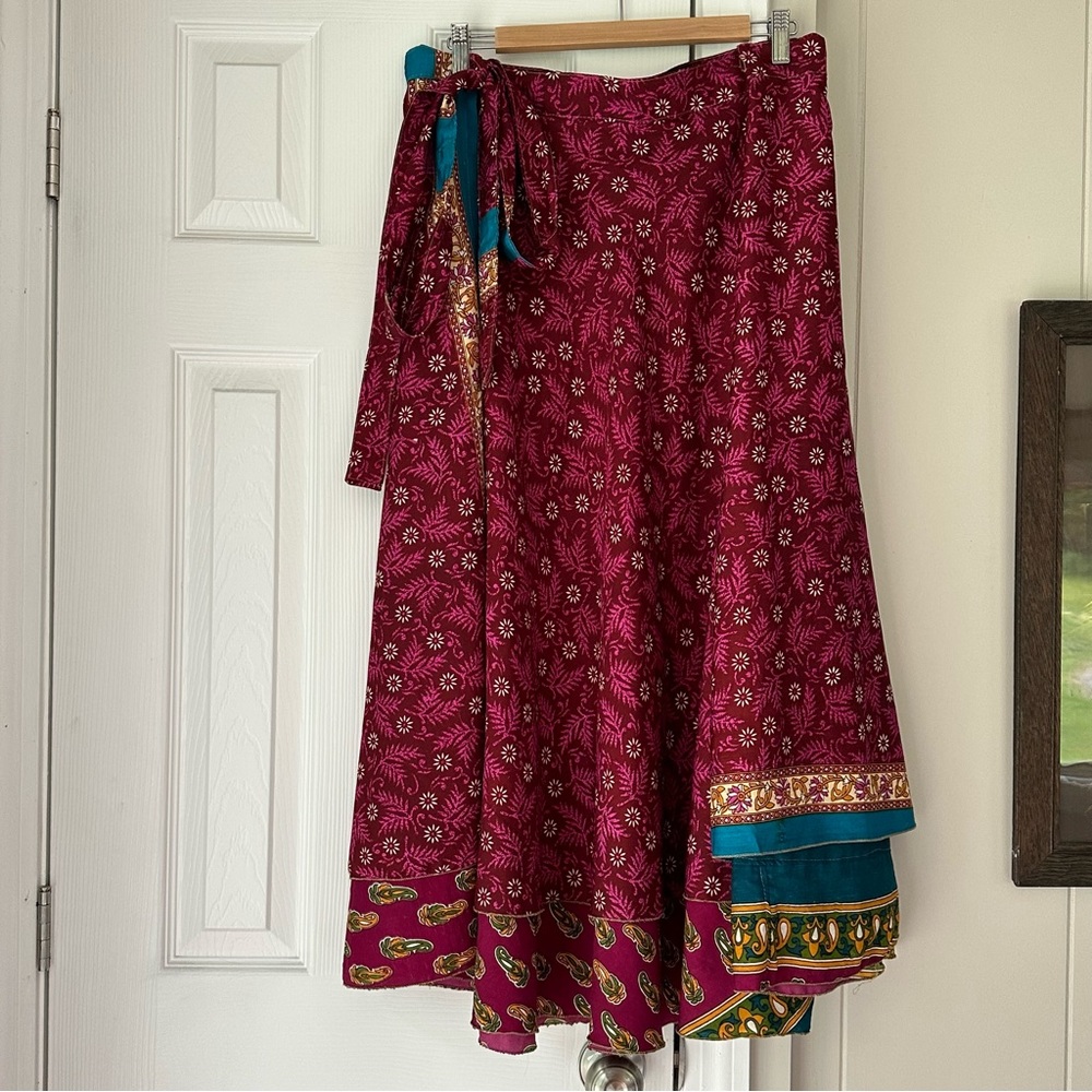 Sari Silk Wrap Skirt
